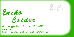 eniko csider business card